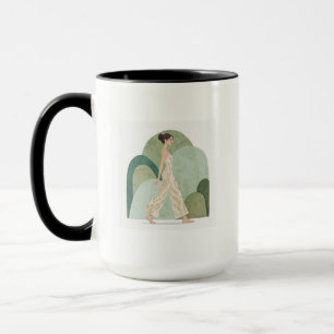 Caneca de Silhueta Andando Esmeralda Moderna