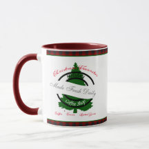 Caneca de sinal de café de feriado