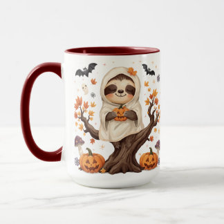 Caneca de Sloth de Halloween Fofa Sloth Assustador