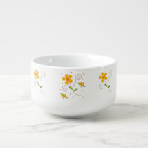 Bacia de sopa cerâmica