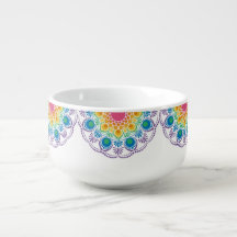 Maximalista Rainbow Floral Fountain Dot Mandala