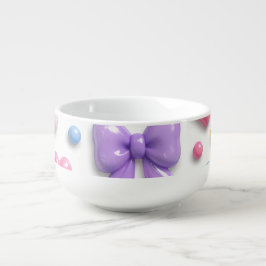 Caneca De Sopa Padrão de Ícones Pastel de Doce Fofo