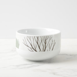 Caneca De Sopa Padrão Estético de Inverno Minimalista Aconchegant