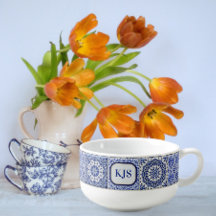 Pintado - Azul e Branco - China Olhe as próprias i