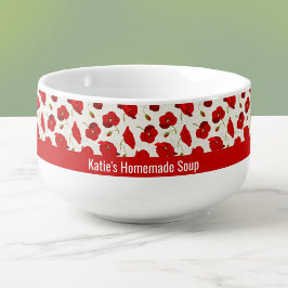 Caneca De Sopa Poppies vermelhos