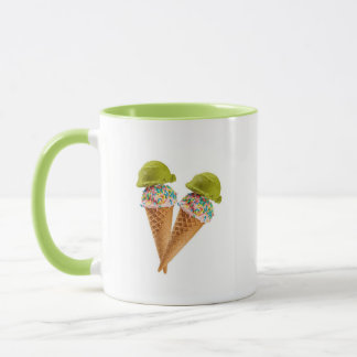 Caneca de sorvete de matcha