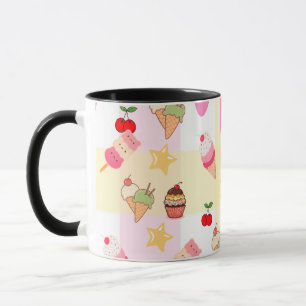 Caneca de Sorvete Kawaii & Gotejamento