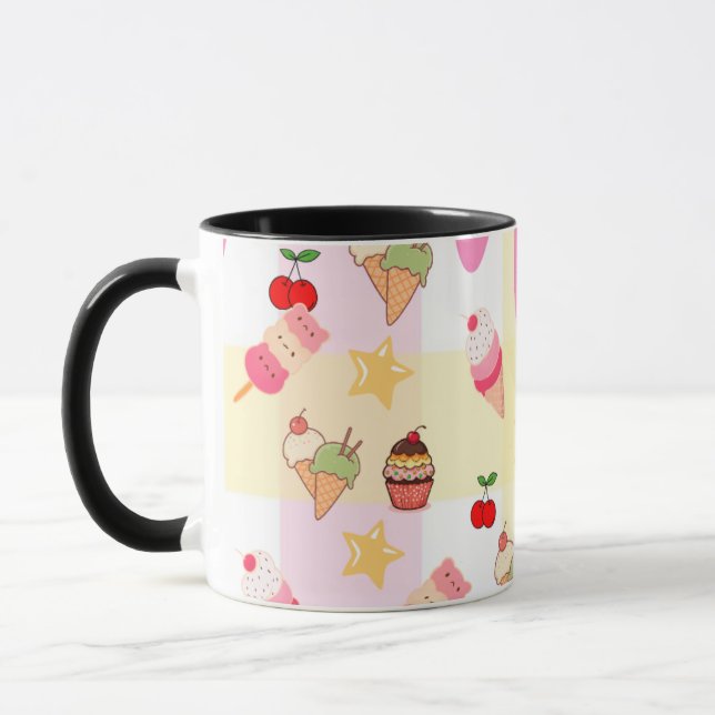 Caneca de Sorvete Kawaii & Gotejamento (Esquerda)