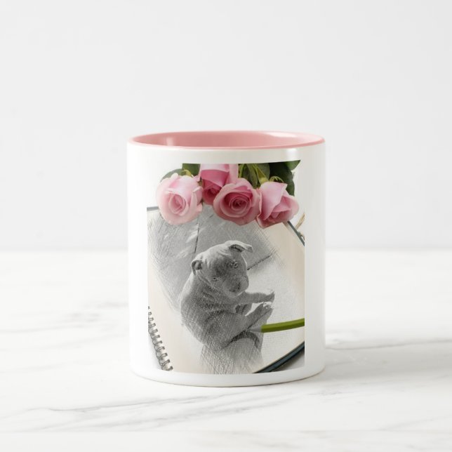 Caneca de Staffordshire bull terrier (Centro)