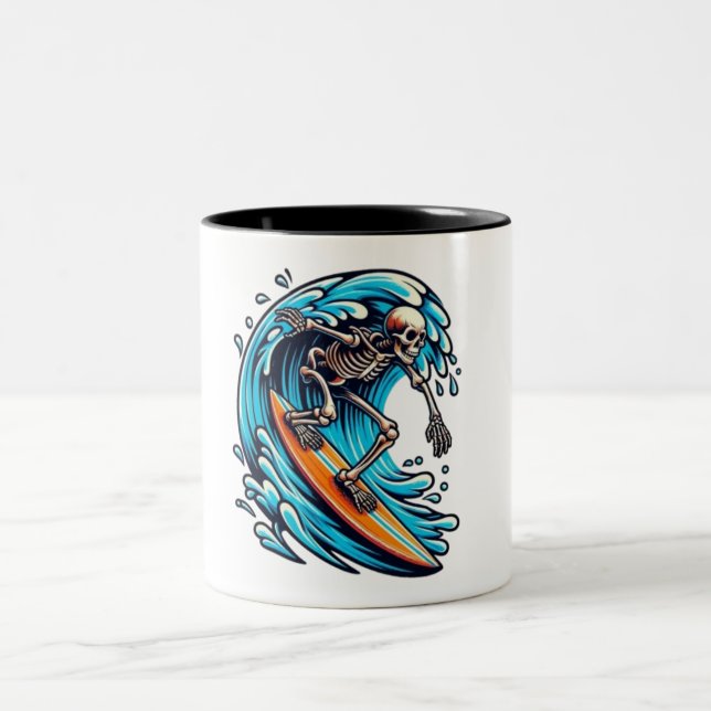 caneca de surfe de esqueleto (Centro)
