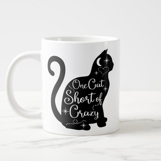 Caneca de tamanho grande com "Um gato com pouca lo (Esquerda)