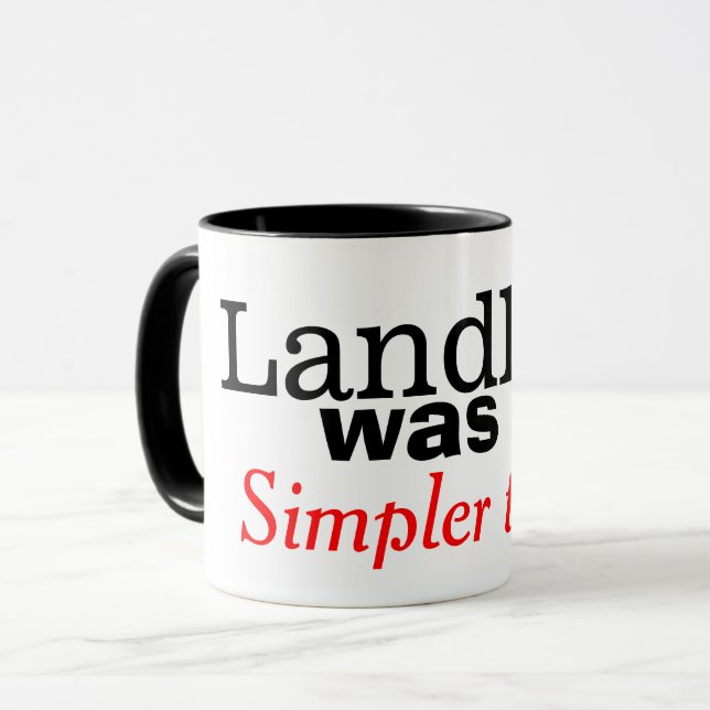 Caneca de Telefone Fixo de um Tempo Mais Simples (Frente Esquerda)