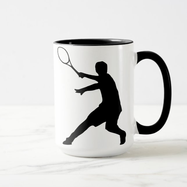 Caneca de tênis com silhueta de um jogador (Direita)