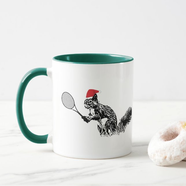 Caneca de Tênis de Natal (Com Donut)