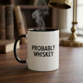 Caneca de Tipografia de Citação Engraçada Provavel