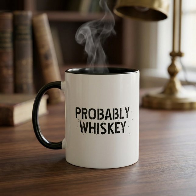 Caneca de Tipografia de Citação Engraçada Provavel (Criador carregado)