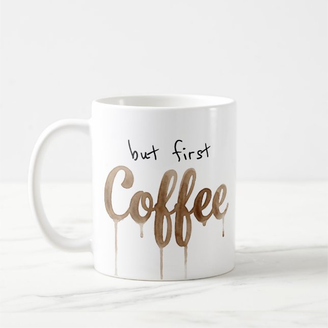 Caneca de Tipografia Gotejante de Café (Esquerda)