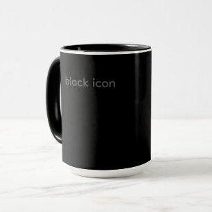 Caneca de Tipografia - Ícone Preto