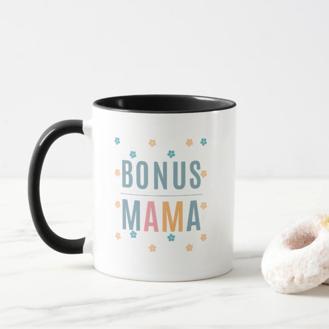 Caneca de Tipografia Moderna com Presente para Mãe (Com Donut)