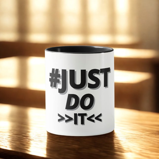 Caneca de tipografia simples "faça já" (Criador carregado)