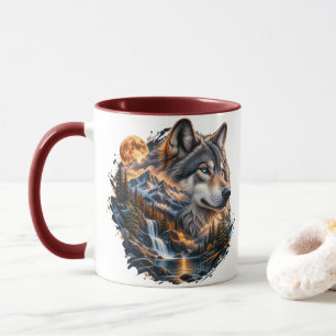 Caneca de Tom Tom Majestoso Lua Cheia Dupla Face