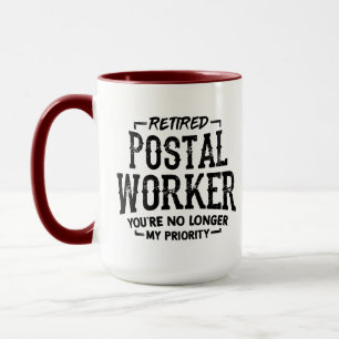 Caneca de Trabalhador Postal Aposentado Não É Mais