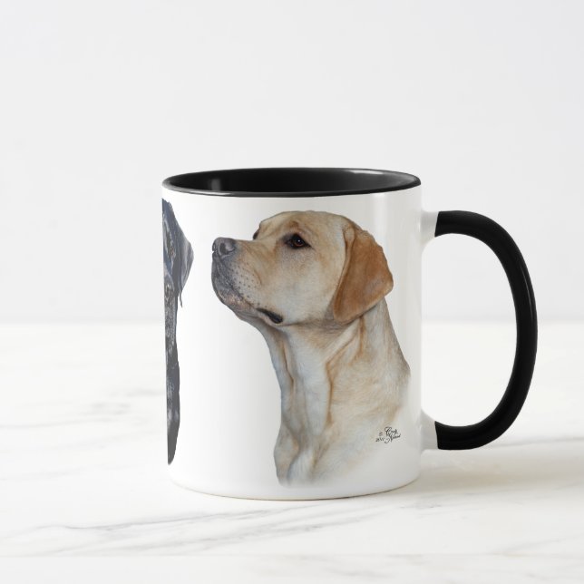 Caneca de três Retrievers de Labrador (Direita)