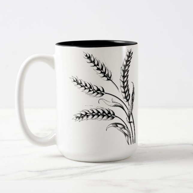 Caneca de Trigo – Xícara de Café Rústica de Fazend (Esquerda)