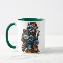 Caneca de Trilha do Guaxinim Legal Vibrações Boas