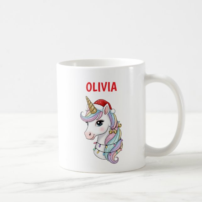 Caneca de Unicorn de Natal (Direita)