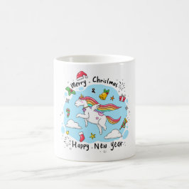 Caneca de Unicórnio de Natal Mágico