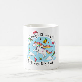 Caneca de Unicórnio de Natal Mágico