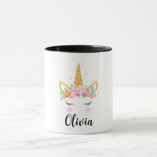 Caneca de unicórnio personalizada, crianças presen