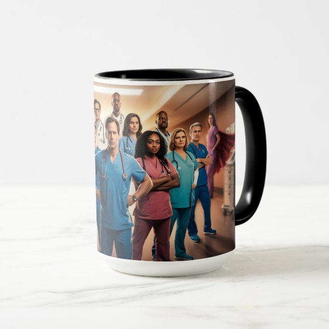 Caneca De Uniformes a Super-Heróis (Frente Esquerda)