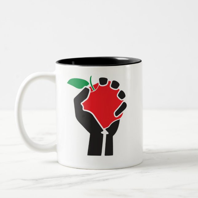 Caneca de UniTee do professor (com texto) (Esquerda)