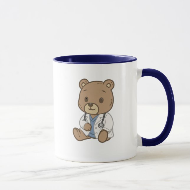 Caneca de urso fofo para seu futuro médico  (Direita)