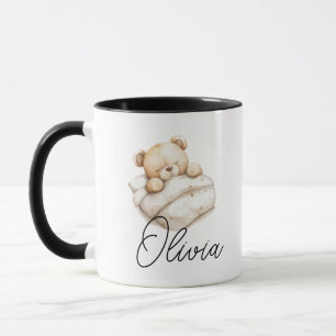caneca de urso para crianças com nome,