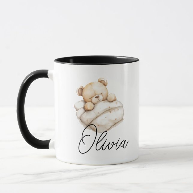 caneca de urso para crianças com nome, (Esquerda)