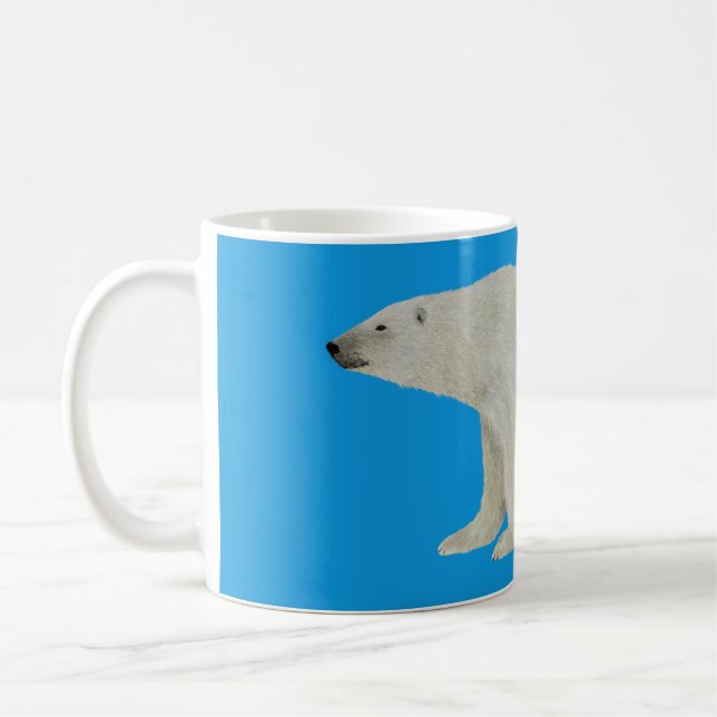 Caneca de Urso Polar em Azul (Esquerda)