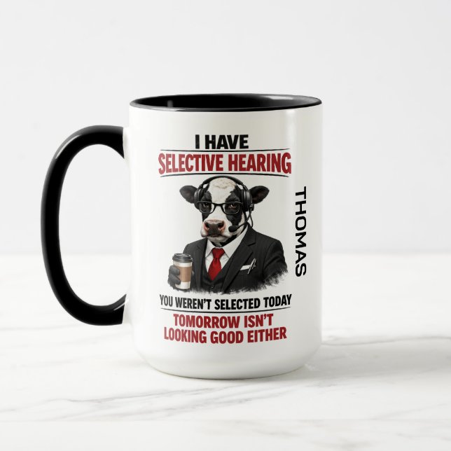 Caneca de vaca com audição seletiva | Colega de tr (Esquerda)