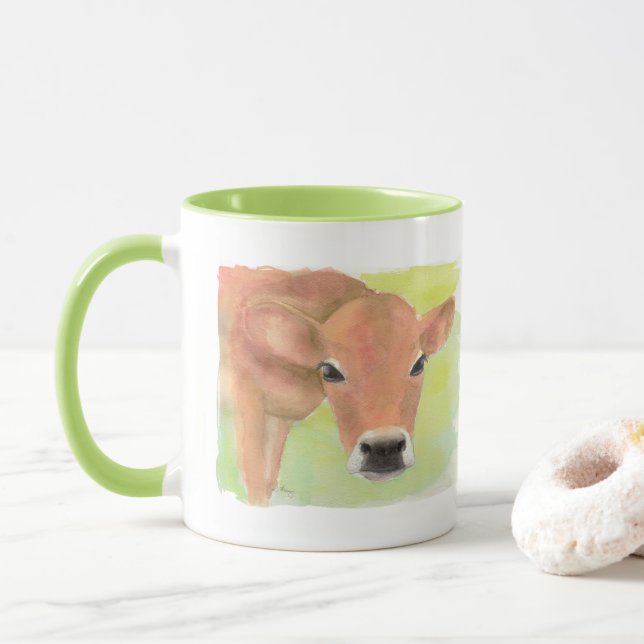Caneca de Vaca em Aquarela (Com Donut)