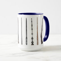 Caneca de Varinha de Feiticeiro em Azul