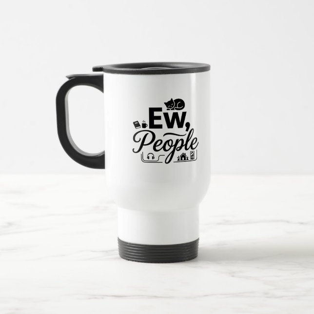 Caneca de Viagem 15 oz Café Manhã Citação (Esquerda)