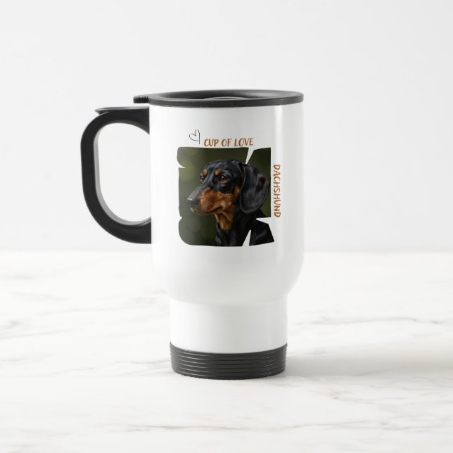 Caneca de Viagem 15oz Amante de Cachorro Copa do A (Esquerda)