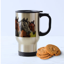 Caneca de Viagem 3 Cabeças de Cavalo – Perfeita pa
