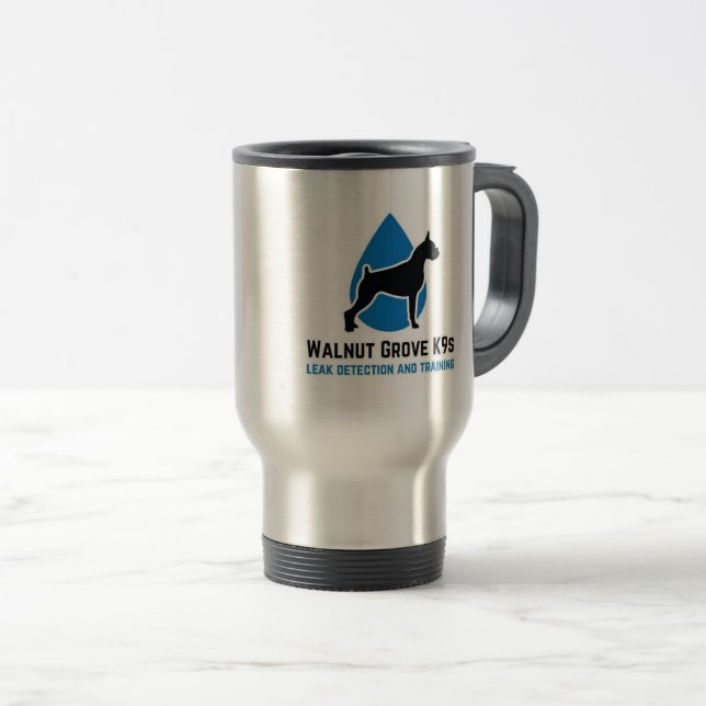 Caneca de Viagem 4 Paws Adrift & Walnut Grove K9s (Frente Esquerda)