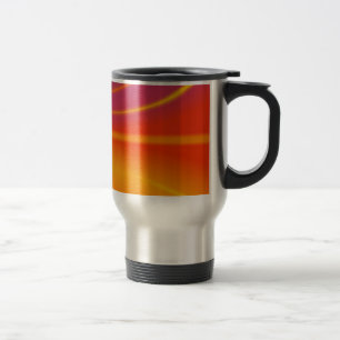 Caneca de viagem abstrato Orange Swirl