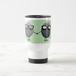 Caneca de Viagem Adesivos Verde Amigos Íntimos Fof