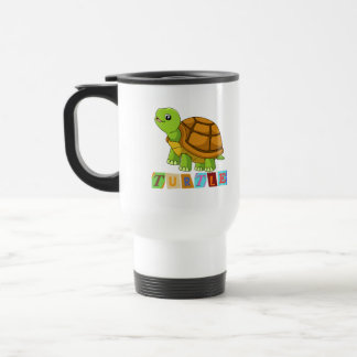 Caneca de Viagem Amante de Tartarugas Fofas Vida M