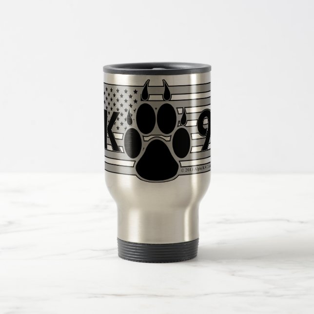 Caneca de viagem americana da pata K-9 (Centro)